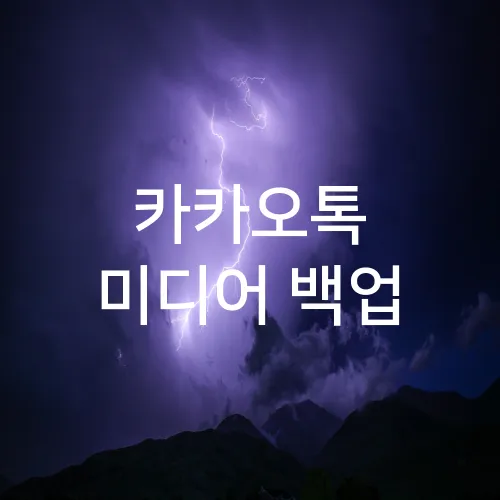 카카오톡 미디어 백업