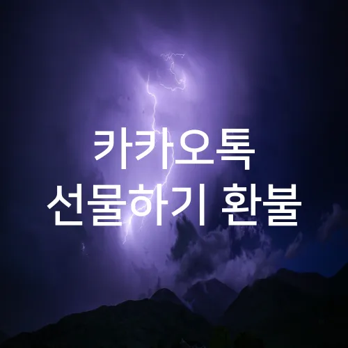 카카오톡 선물하기 환불
