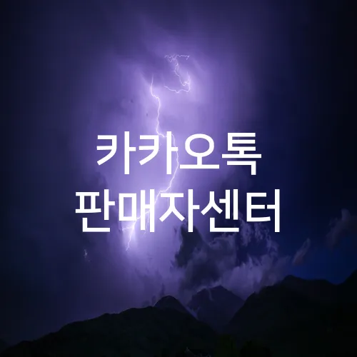 카카오톡 판매자센터