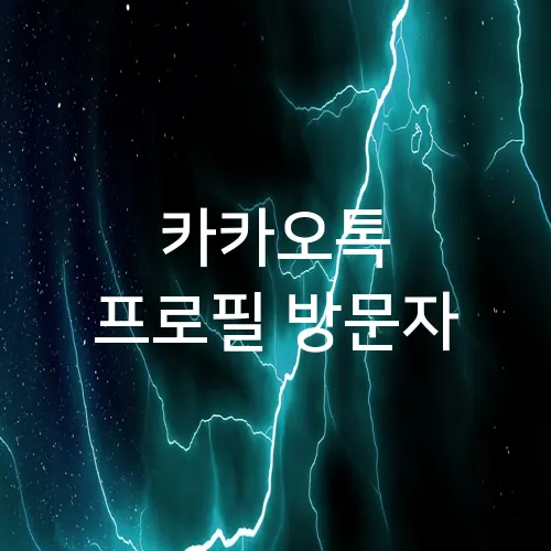 카카오톡 프로필 방문자
