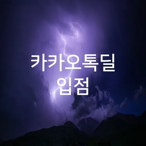 카카오톡딜 입점