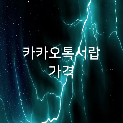 카카오톡서랍 가격