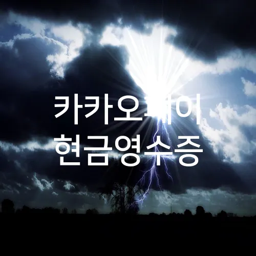 카카오페이 현금영수증