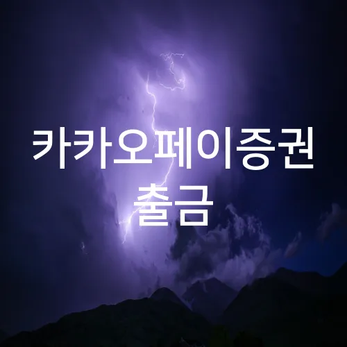 카카오페이증권 출금