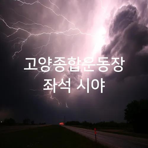 고양종합운동장 좌석 시야