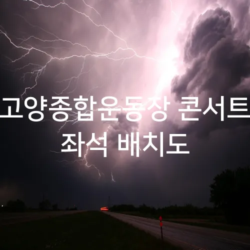 고양종합운동장 콘서트 좌석 배치도