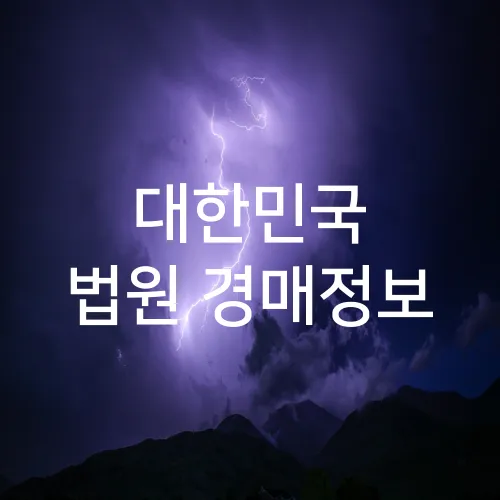 대한민국 법원 경매정보