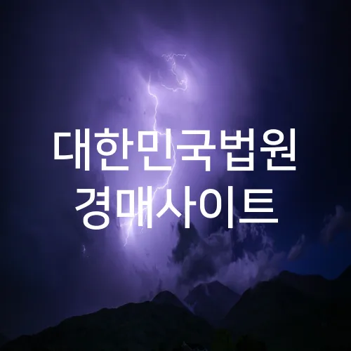 대한민국법원 경매사이트