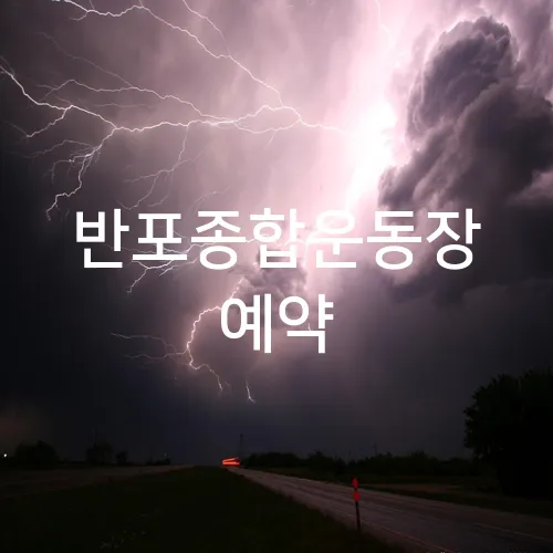 반포종합운동장 예약