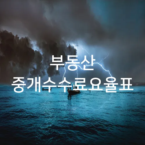 부동산 중개수수료요율표