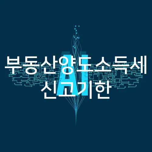 부동산양도소득세 신고기한