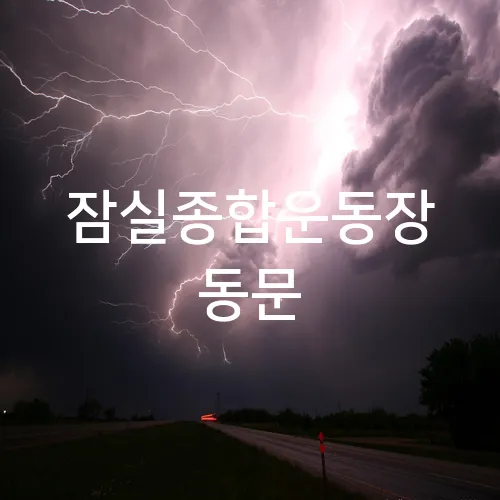 잠실종합운동장 동문
