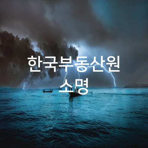 한국부동산원 소명