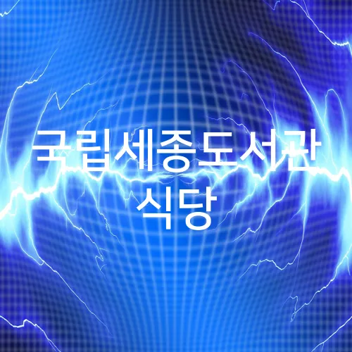 국립세종도서관 식당