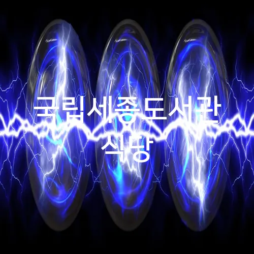 국립세종도서관 식당