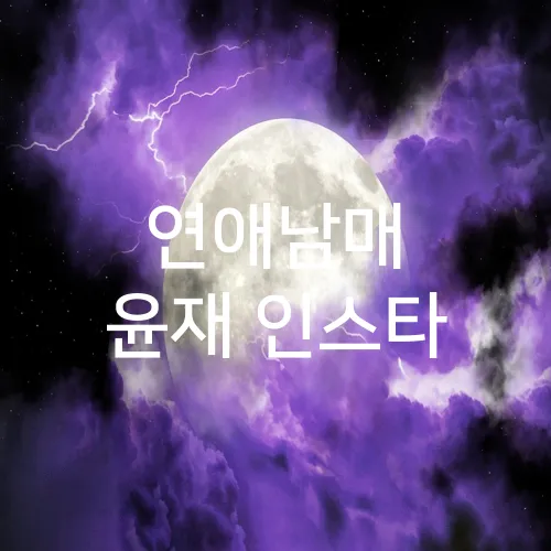 연애남매 윤재 인스타