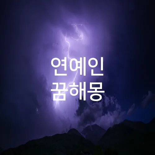 연예인 꿈해몽