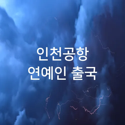 인천공항 연예인 출국