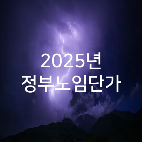 2025년 정부노임단가
