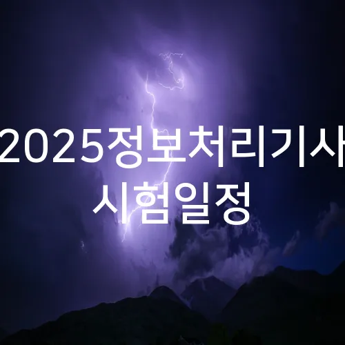2025정보처리기사 시험일정