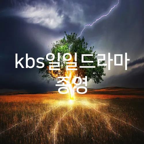 kbs일일드라마 종영