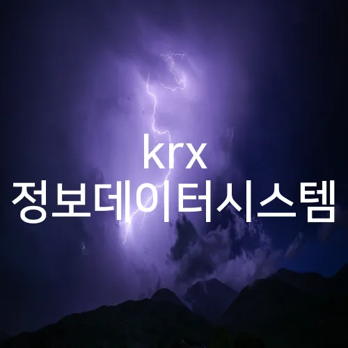 krx 정보데이터시스템