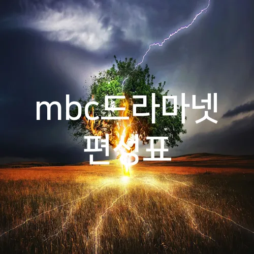 mbc드라마넷 편성표