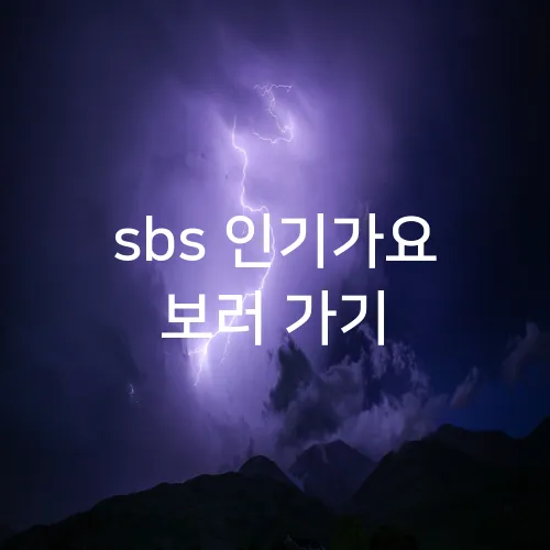 sbs 인기가요 보러 가기