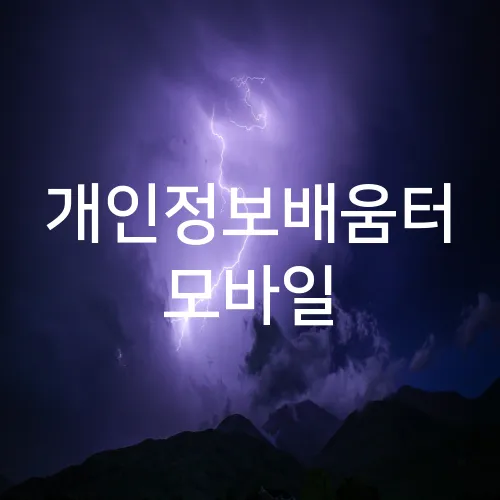 개인정보배움터 모바일