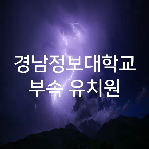 경남정보대학교 부속 유치원