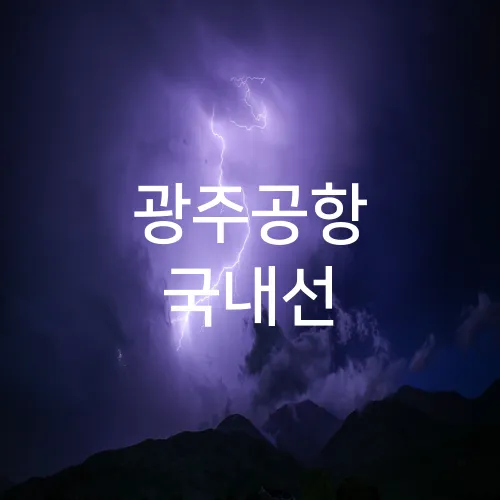 광주공항 국내선