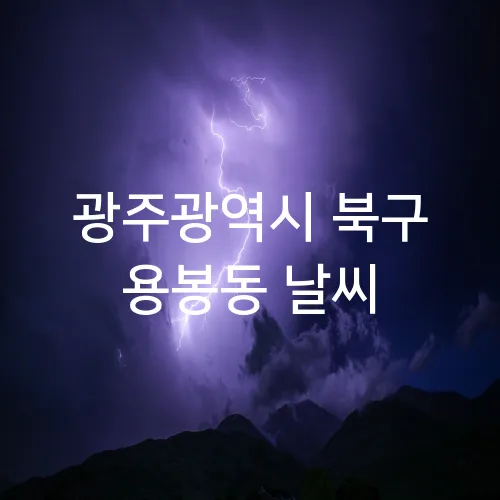 광주광역시 북구 용봉동 날씨