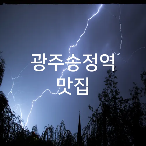 광주송정역 맛집