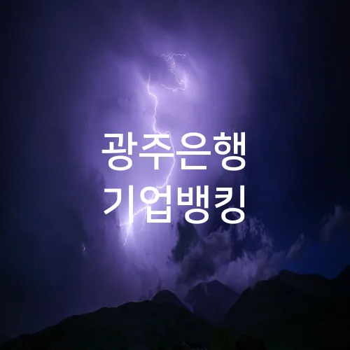 광주은행 기업뱅킹