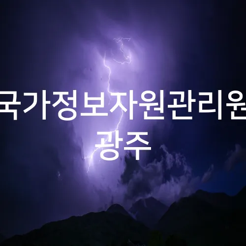 국가정보자원관리원 광주