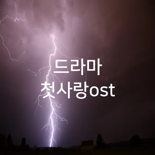 드라마 첫사랑ost