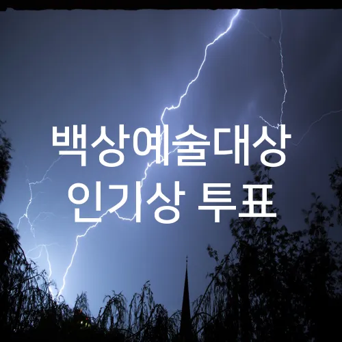 백상예술대상 인기상 투표