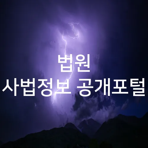 법원 사법정보 공개포털