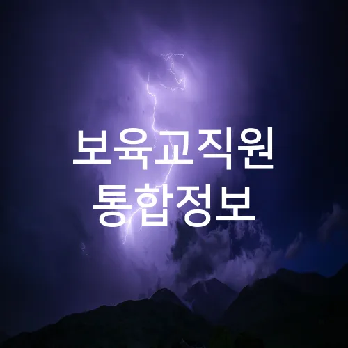 보육교직원 통합정보