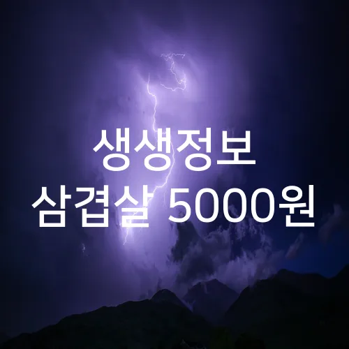 생생정보 삼겹살 5000원