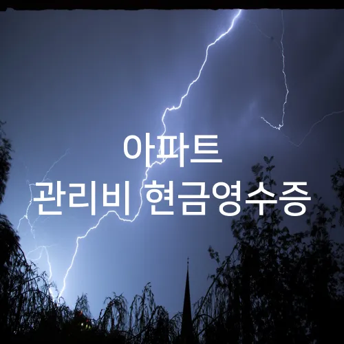 아파트 관리비 현금영수증