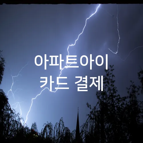 아파트아이 카드 결제