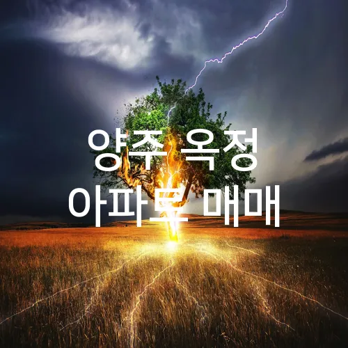 양주 옥정 아파트 매매