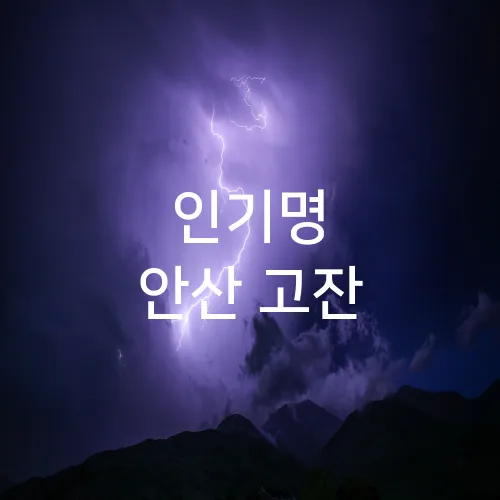 인기명 안산 고잔
