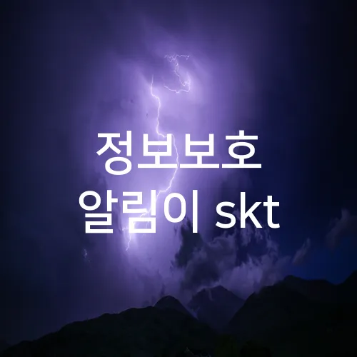 정보보호 알림이 skt