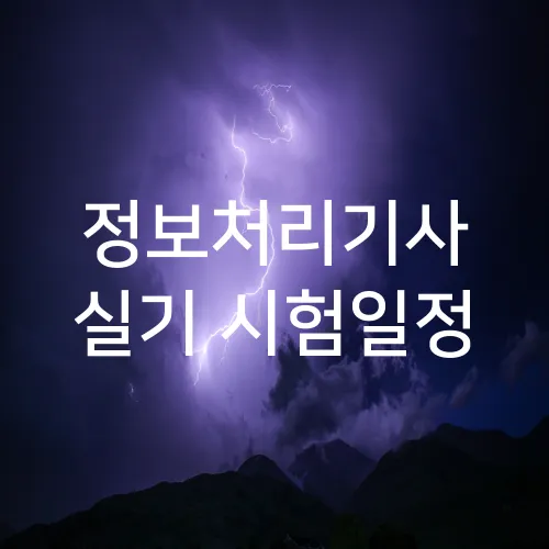 정보처리기사 실기 시험일정