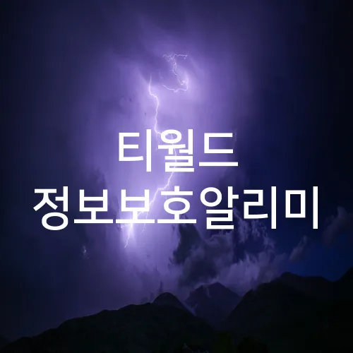 티월드 정보보호알리미