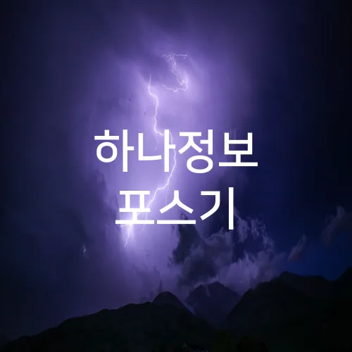 하나정보 포스기