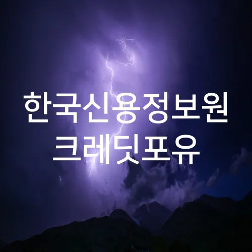 한국신용정보원 크레딧포유
