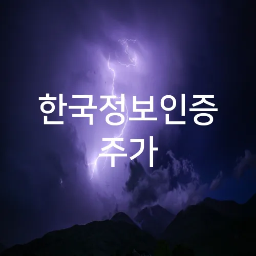 한국정보인증 주가